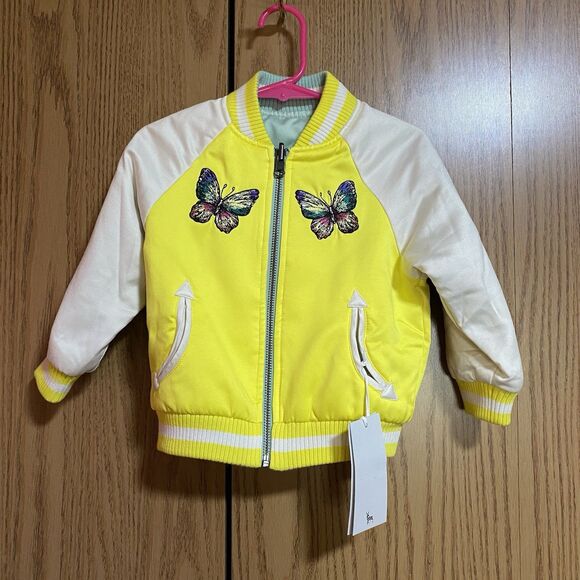 NWT Stella McCartney Girl’s 2 Reversible Embroidered Bomber Jacket